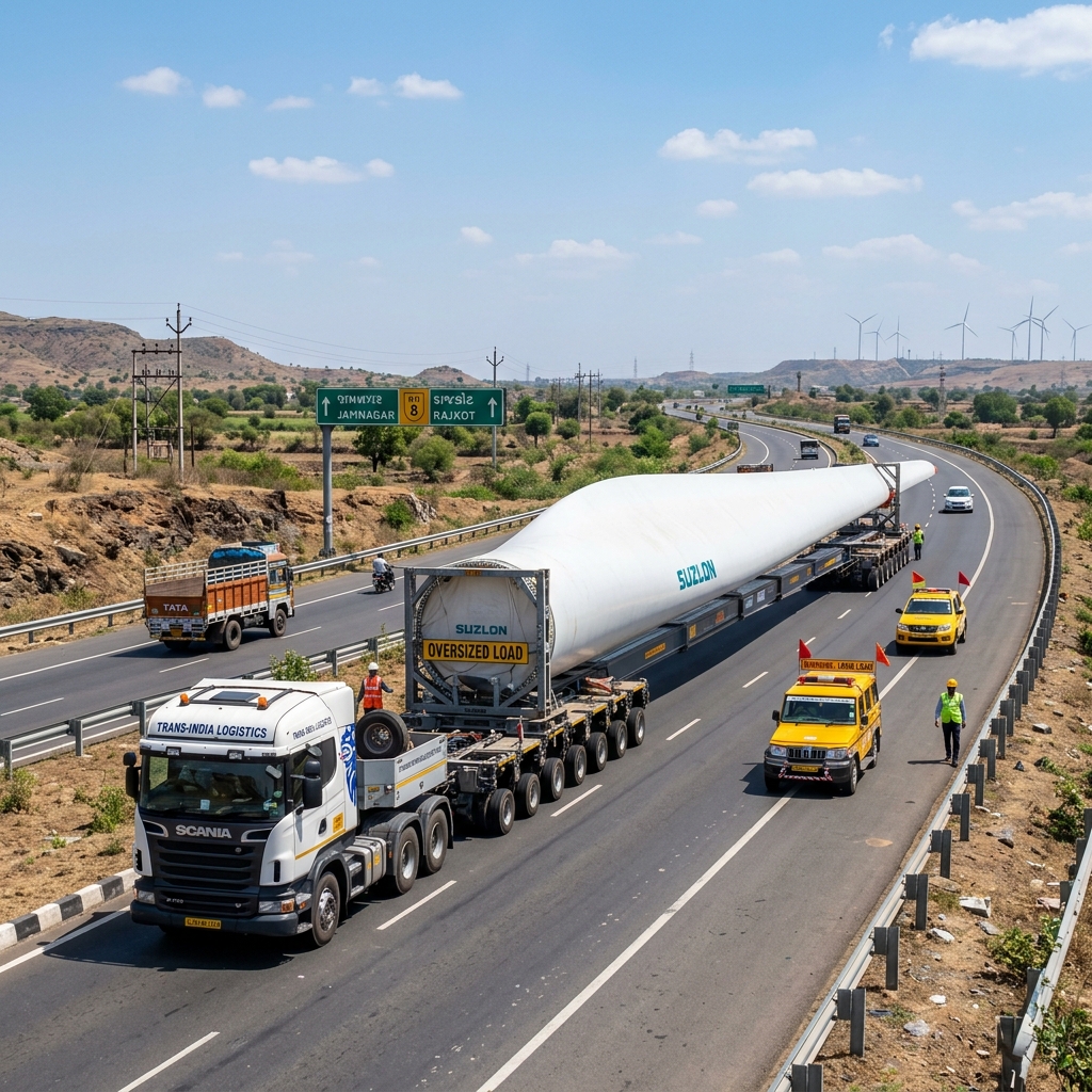 Wind Turbine Blade Transport Gujarat